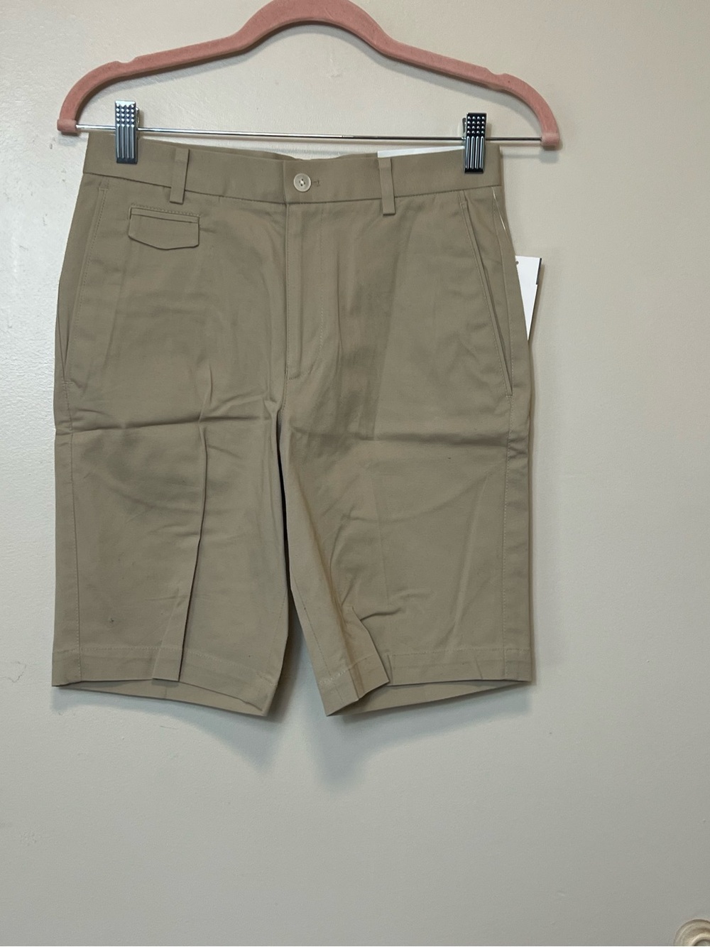 Ralph Lauren Beige Flat-Front Boys Shorts. Tan. Size 14 Regular NWT